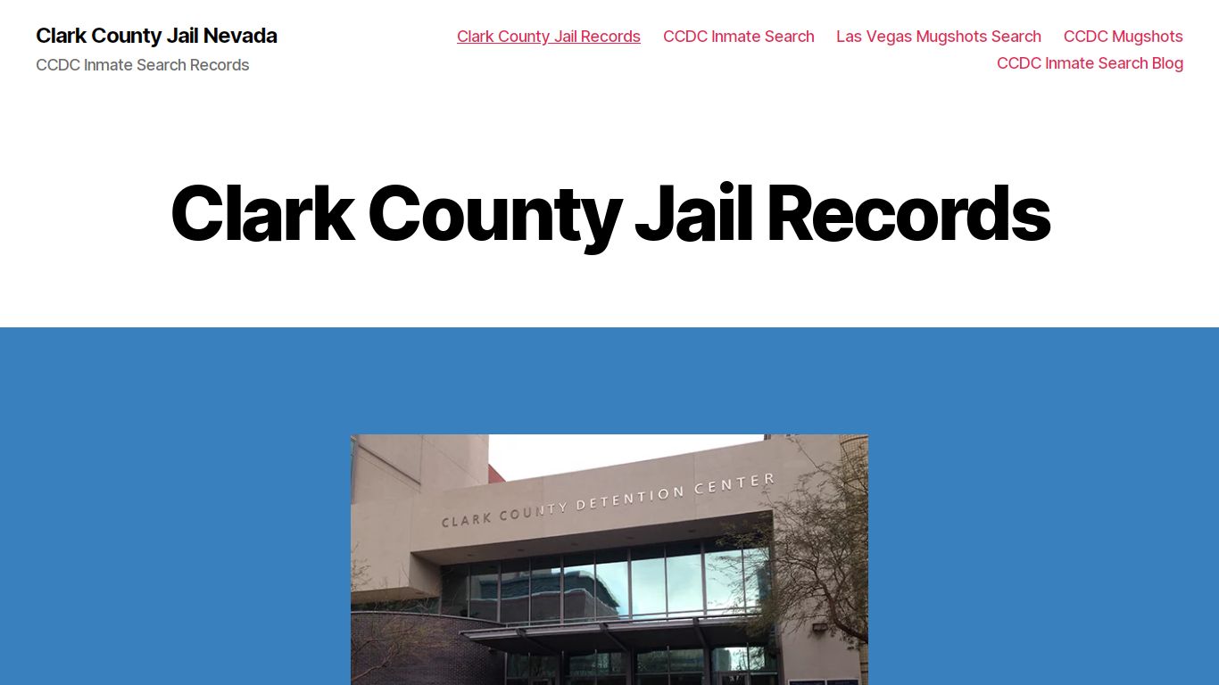 Clark County Jail Records - Clark County Jail Nevada